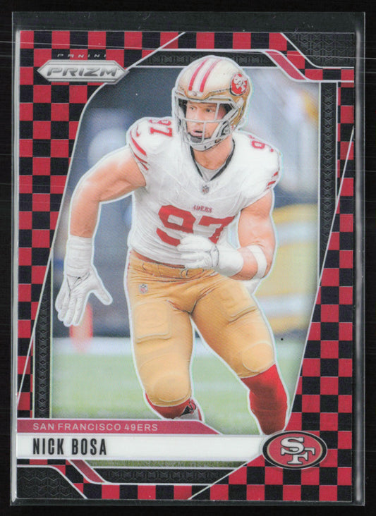 Nick Bosa Red Black Checkerboard