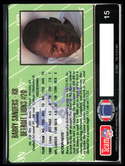 Barry Sanders Action Packed