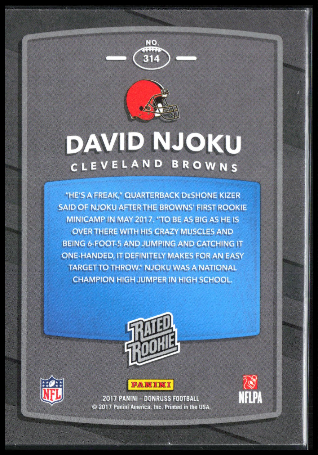 David Njoku RC Rated Rookie