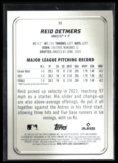 Reid Detmers RC Crackle Foil