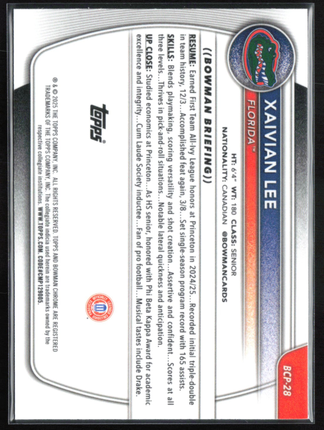 Xaivian Lee 1st Bowman Mojo