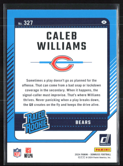 Caleb Williams RC 2024 Donruss Rated Rookie