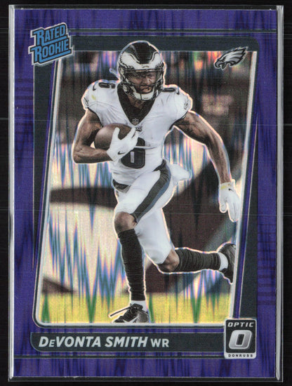 DeVonta Smith RC Purple Shock Optic Rated Rookie