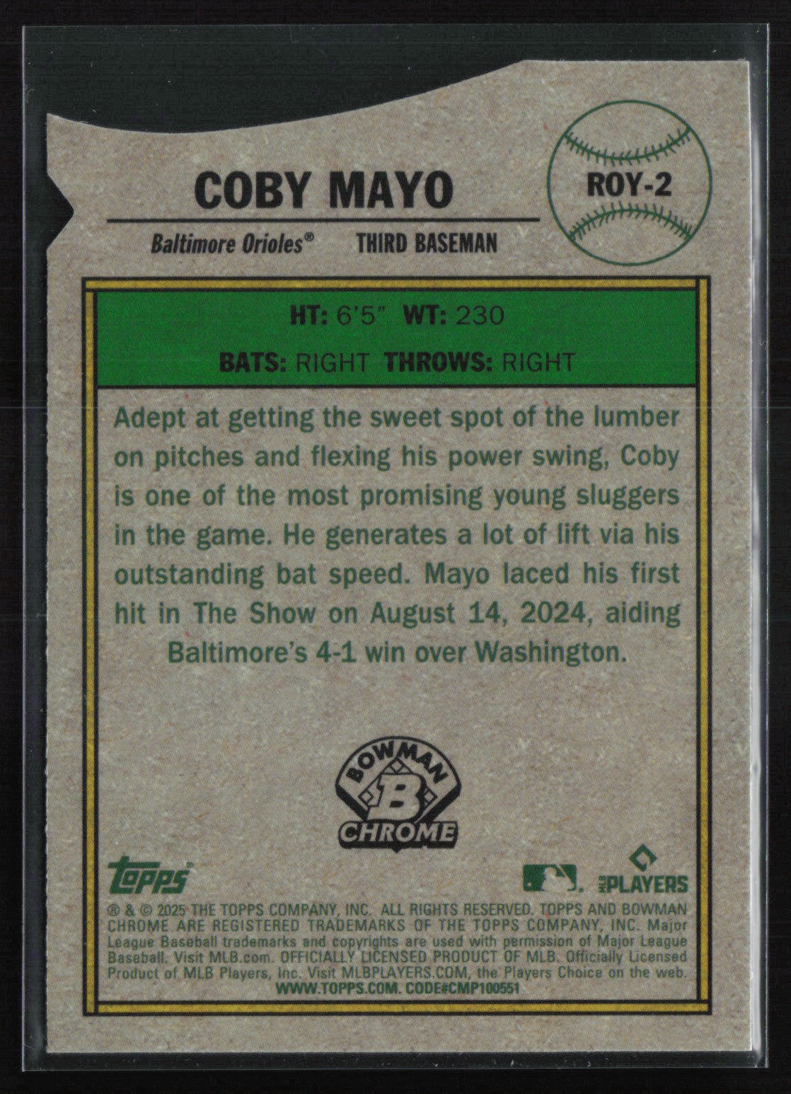Coby Mayo RC Die-Cut