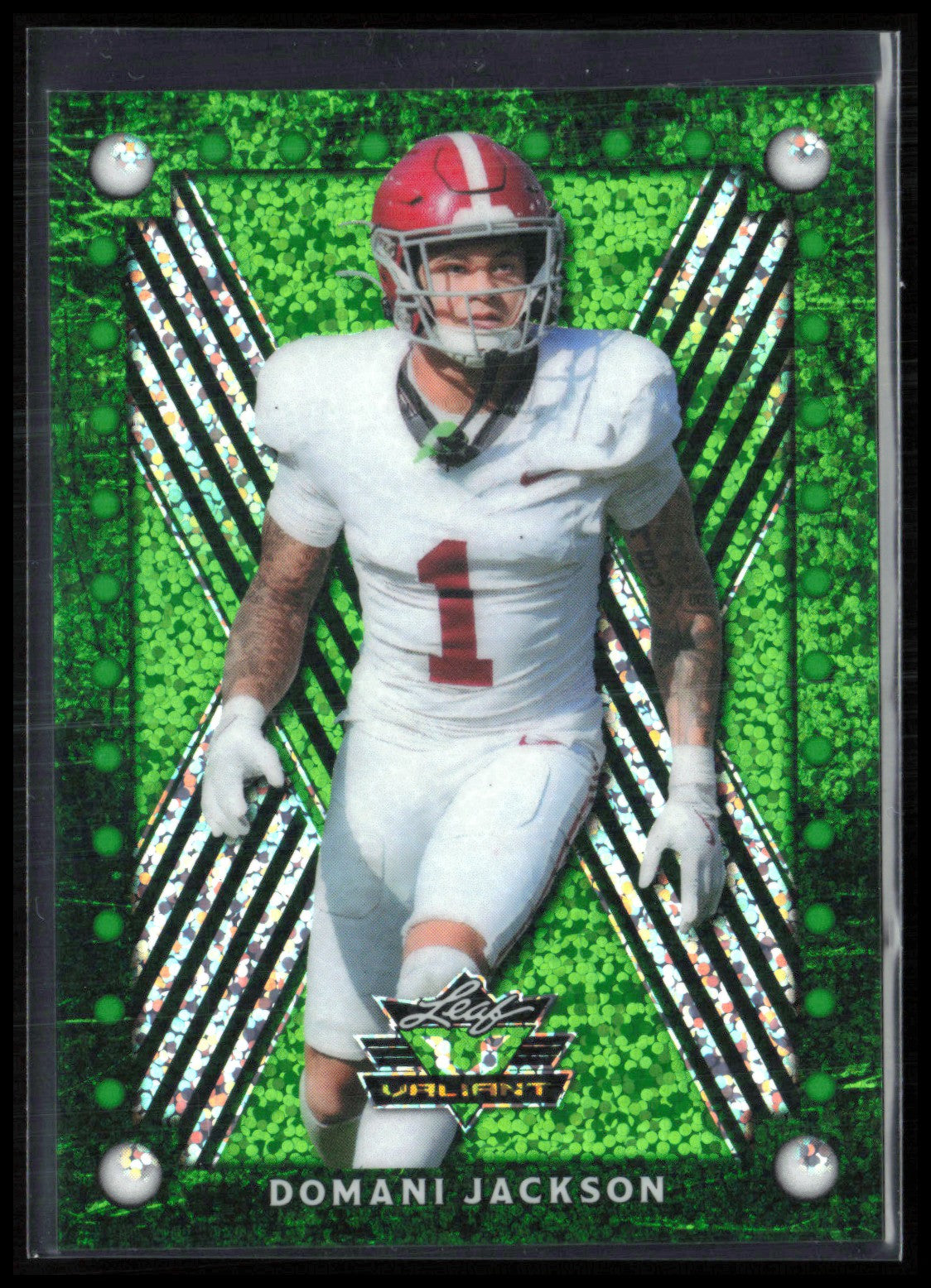 Domani Jackson Green 1/1 Pre-Production Proof Leaf Valiant