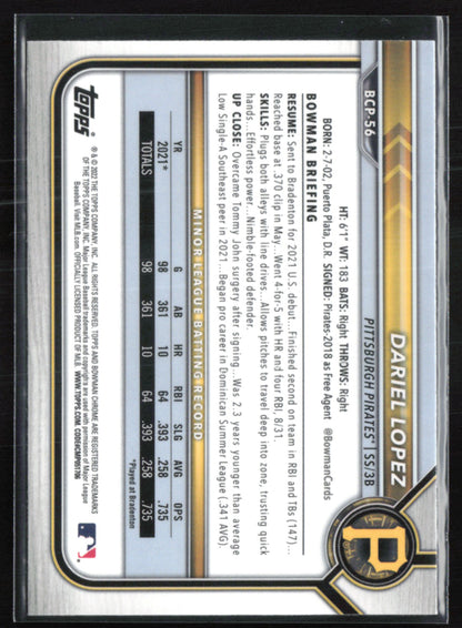 Dariel Lopez 1st Bowman