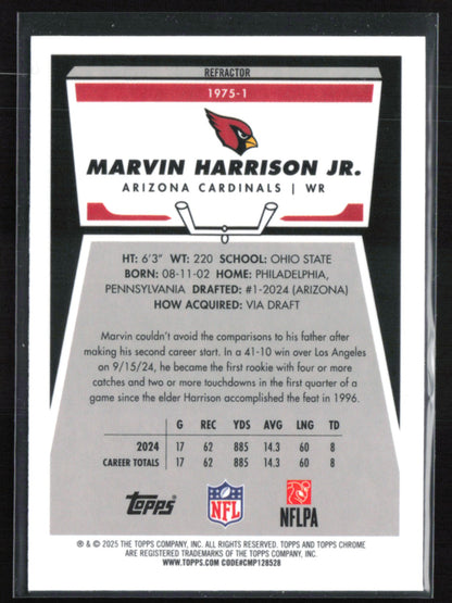Marvin Harrison Jr. Refractor Retro