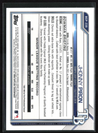 Jhonny Piron 1st Bowman Mojo