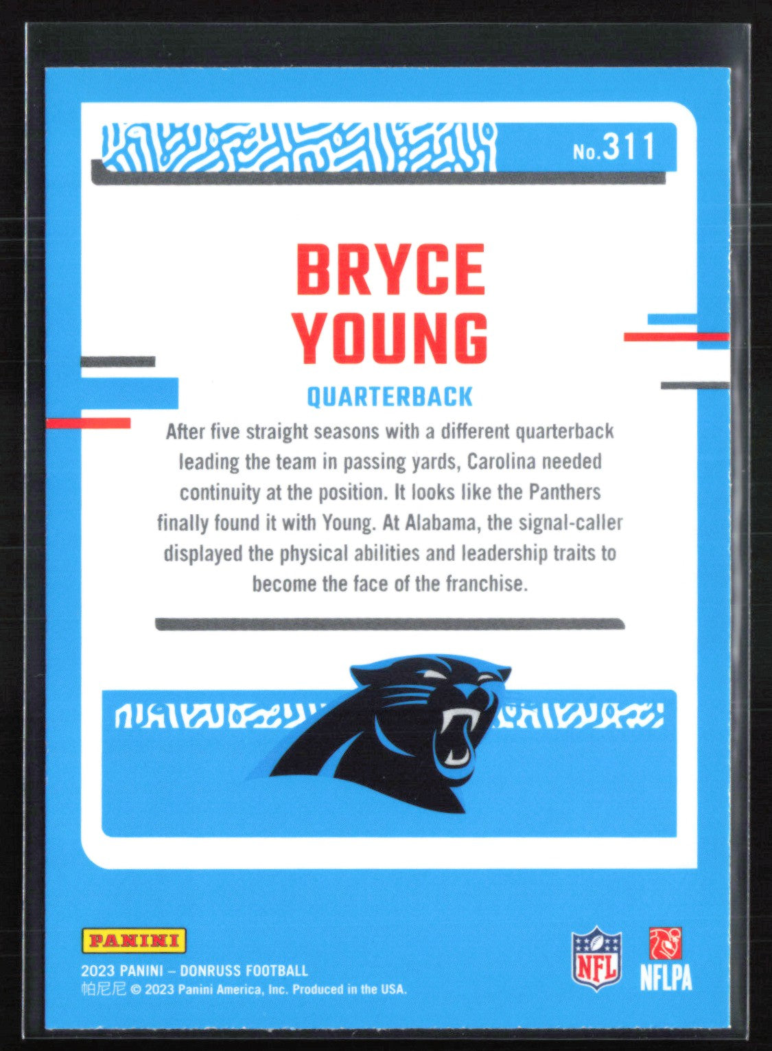 Bryce Young RC Rated Rookie