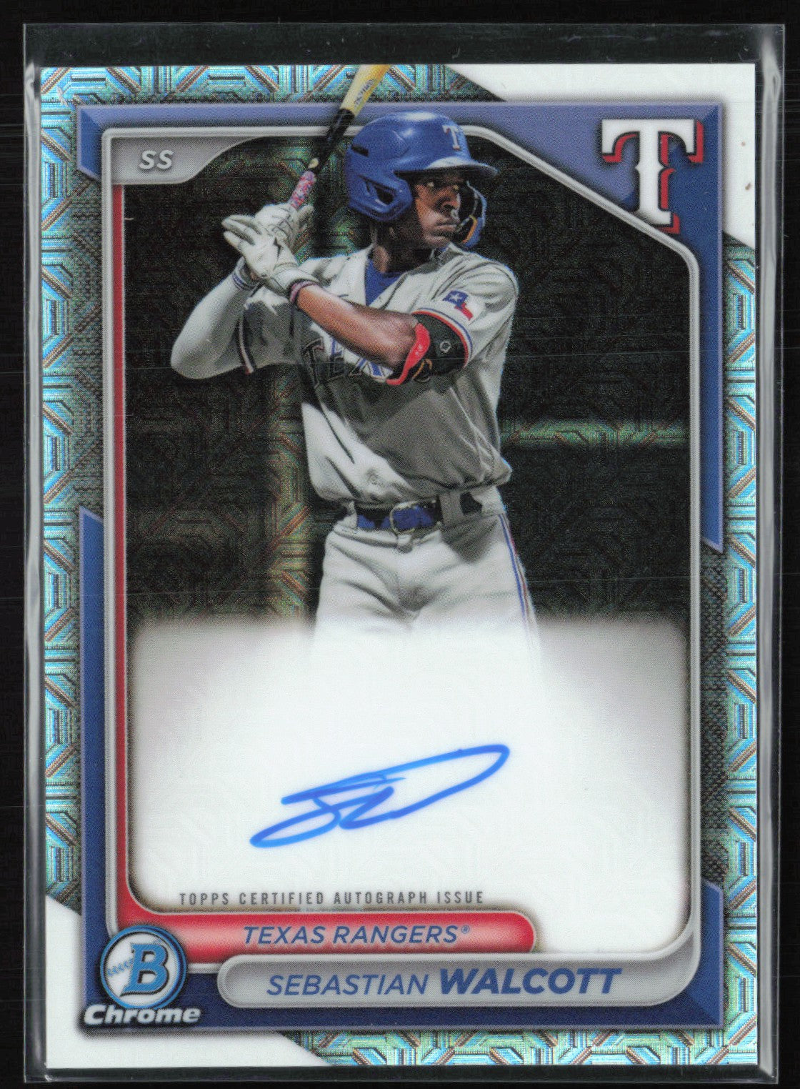 Sebastian Walcott Auto 2024 Bowman Chrome Mojo Prospect