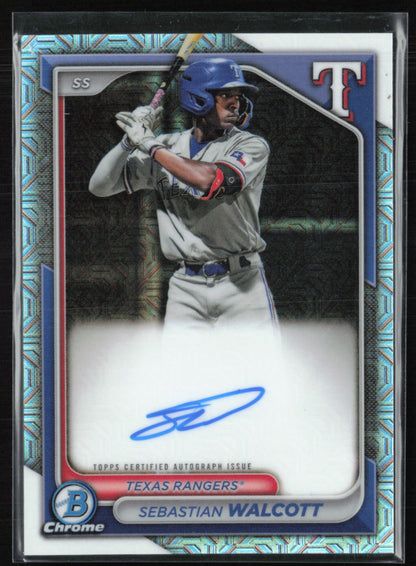 Sebastian Walcott Auto 2024 Bowman Chrome Mojo Prospect