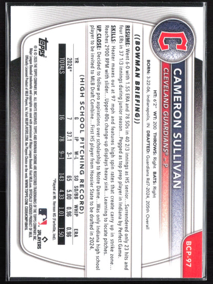 Cameron Sullivan 1st Bowman