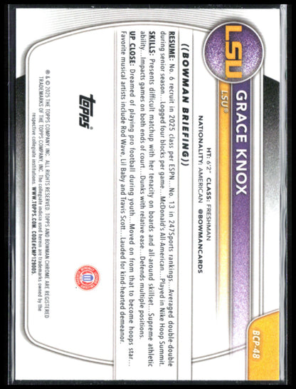 Grace Knox 1st Bowman Mini Diamond /299