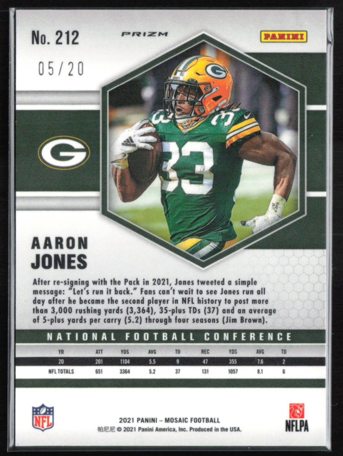 Aaron Jones Pink Huddle /20 2021 Mosaic