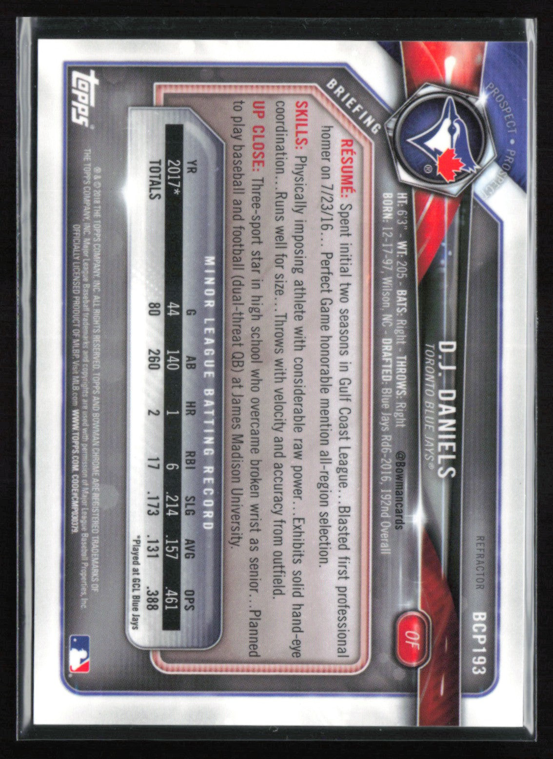 D.J. Daniels 1st Bowman /499