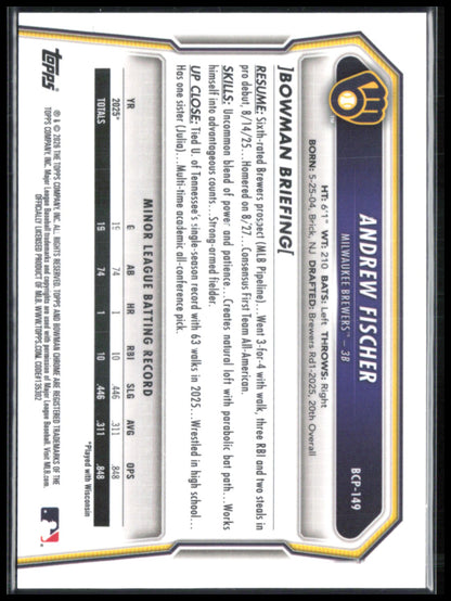 Andrew Fischer 1st Bowman Reptilian Refractor
