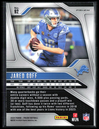 Jared Goff RWB Prizm