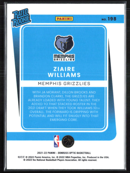 Ziaire Williams RC Rated Rookie