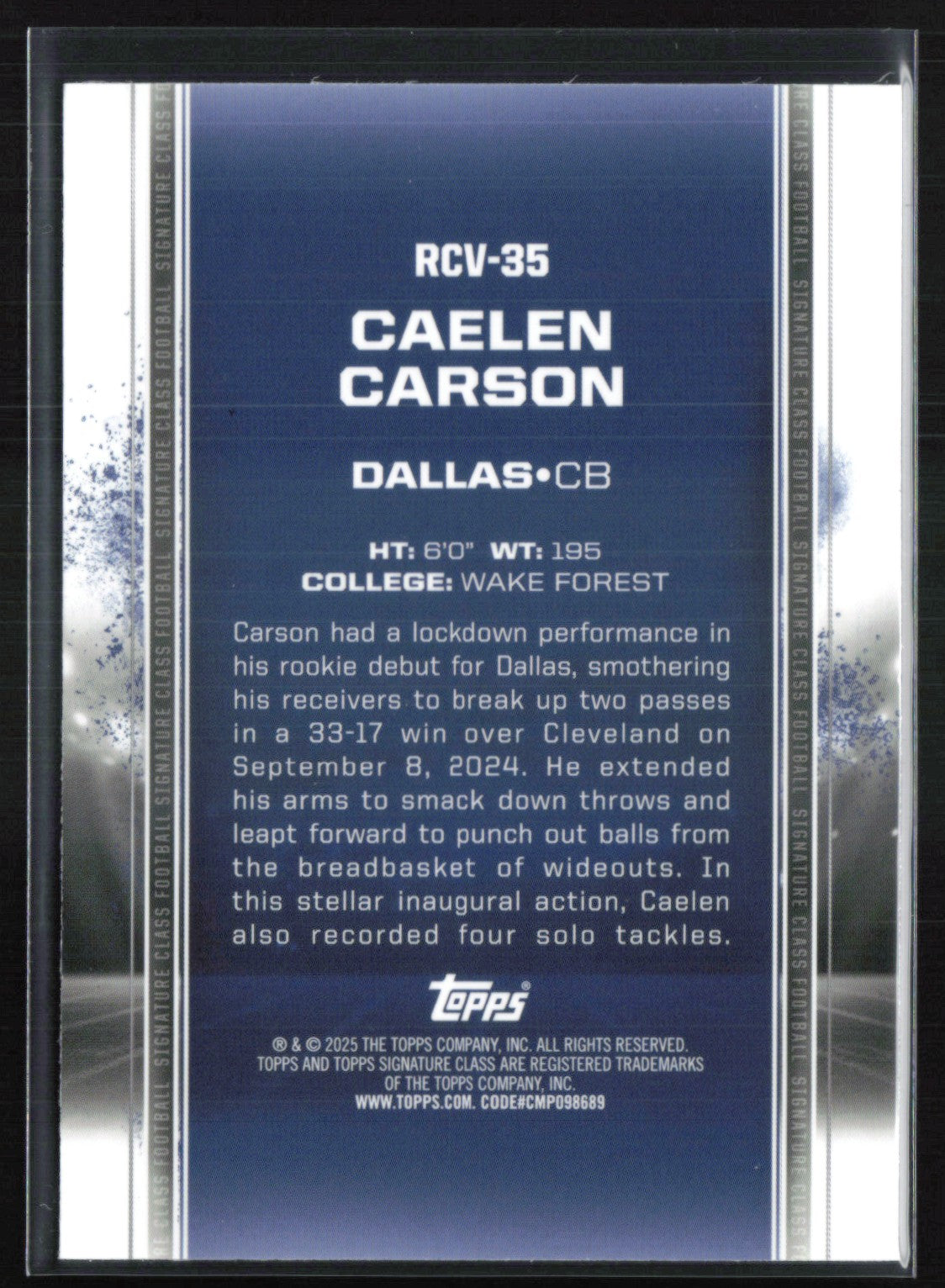Caelen Carson RC /250 Signature Class