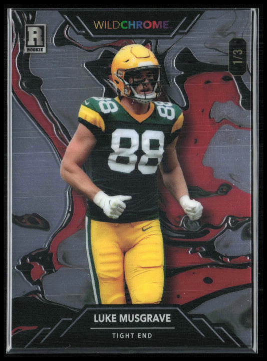 Luke Musgrave RC /3 Wild Card Wildchrome Pro Look Football Promo