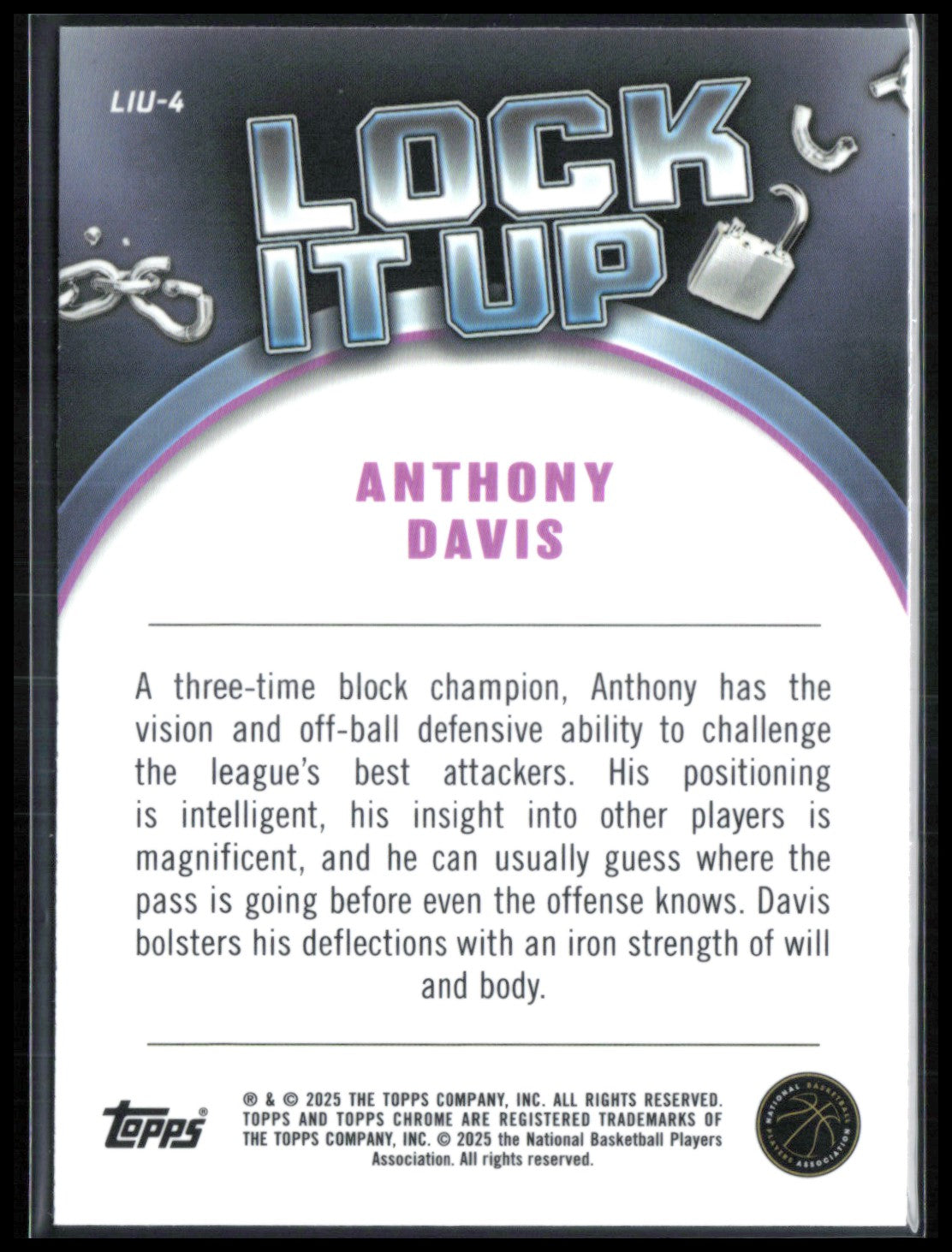 Anthony Davis Lock it Up