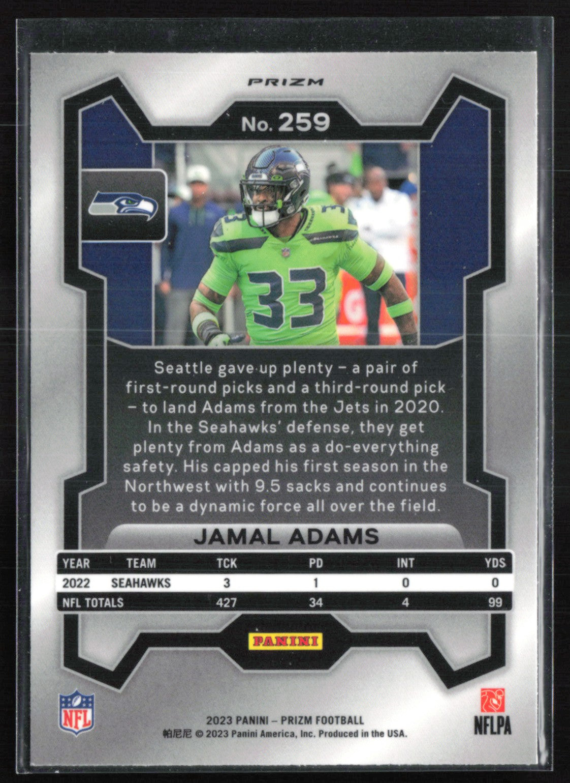 Jamal Adams Orange Laser