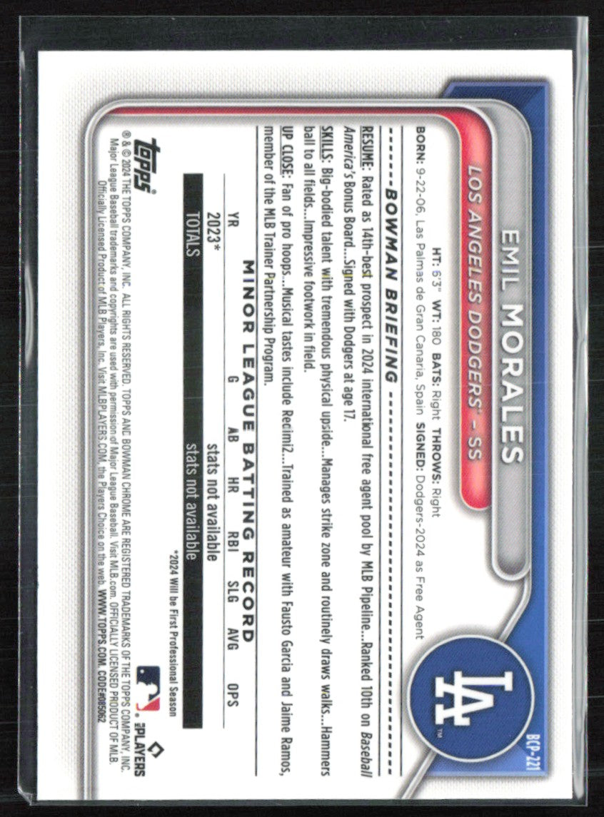 Emil Morales 1st Bowman