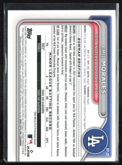 Emil Morales 1st Bowman