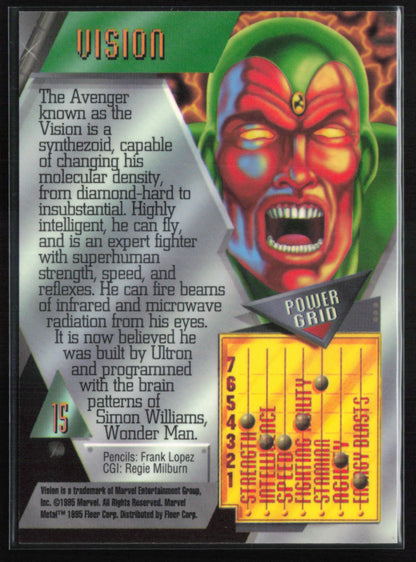 Vision 1996 Marvel Metal