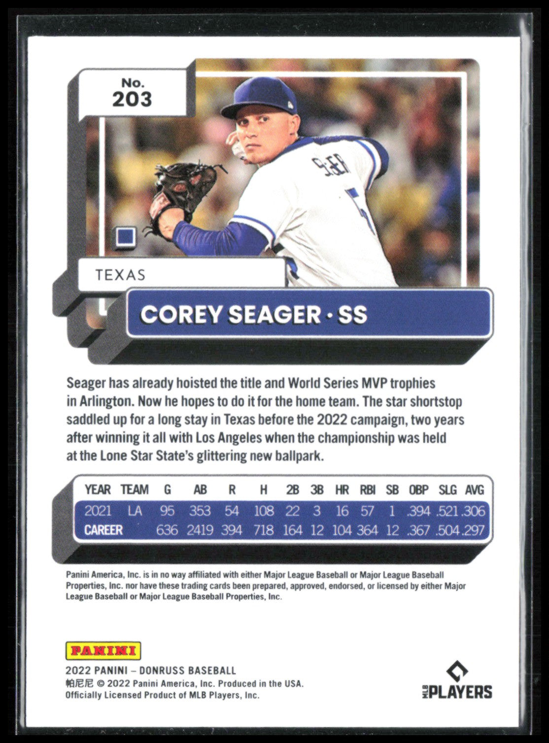 Corey Seager Red /2022