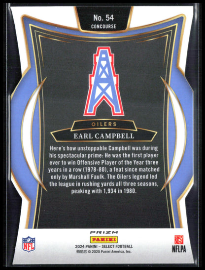 Earl Campbell Silver Die-Cut