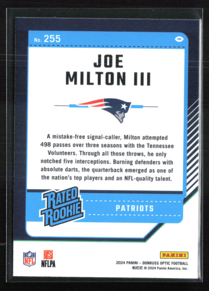 Joe Milton III RC Optic Rated Rookie