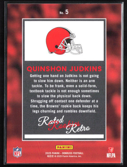 Quinshon Judkins RC Rated Rookies Retro