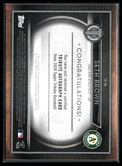 Seth Brown RC Auto /199 2020 Topps Tribute