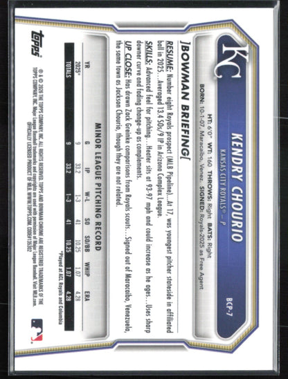 Kendry Chourio 1st Bowman Reptilian Refractor