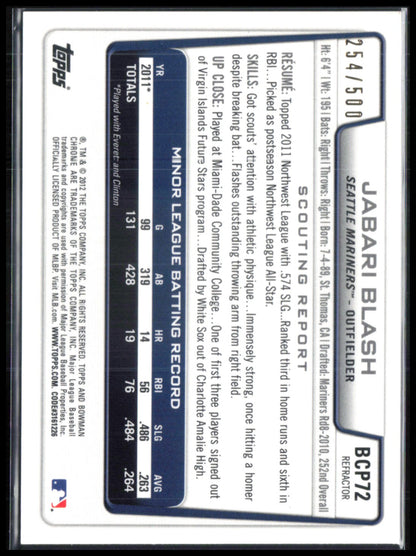 Jabari Blash 1st Bowman Chrome /500