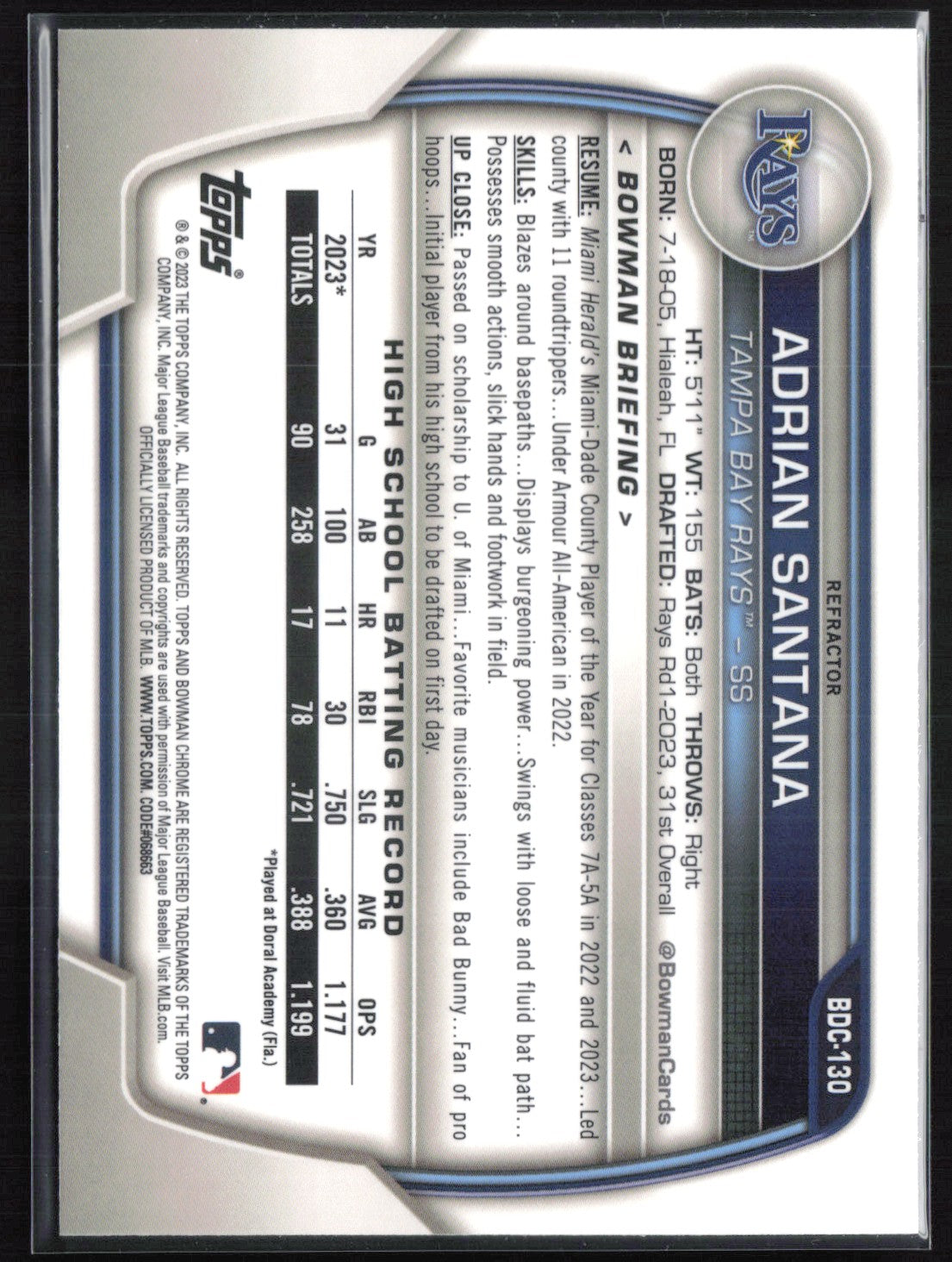 Adrian Santana 1st Bowman Refractor