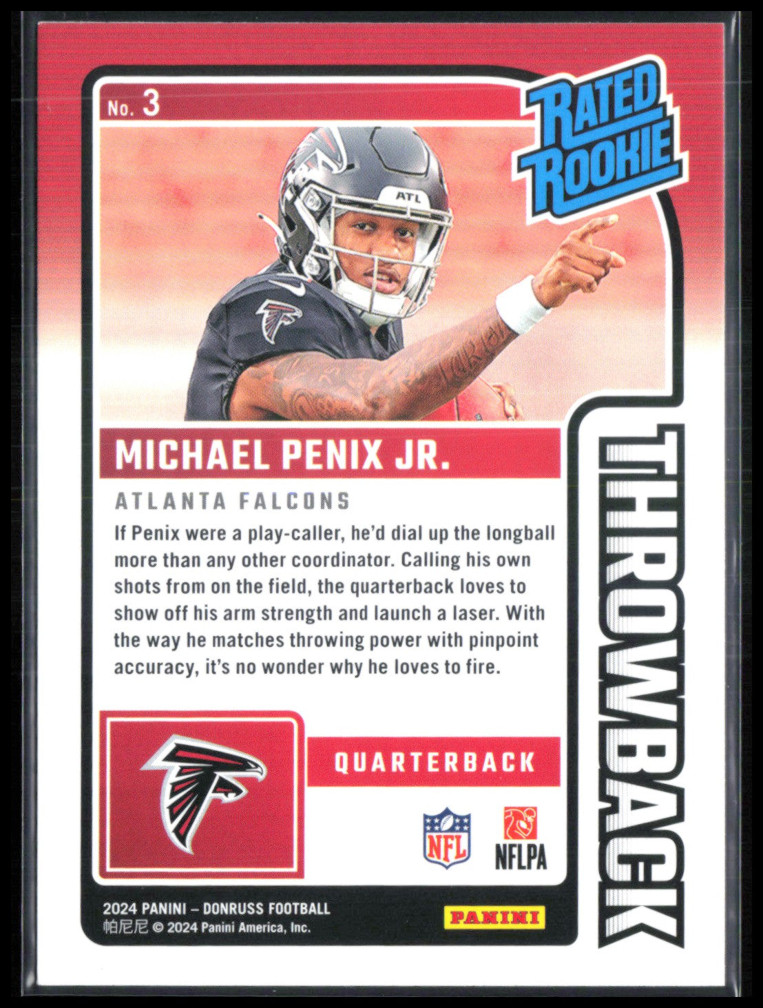 Michael Penix Jr. Rated Rookie Throwback