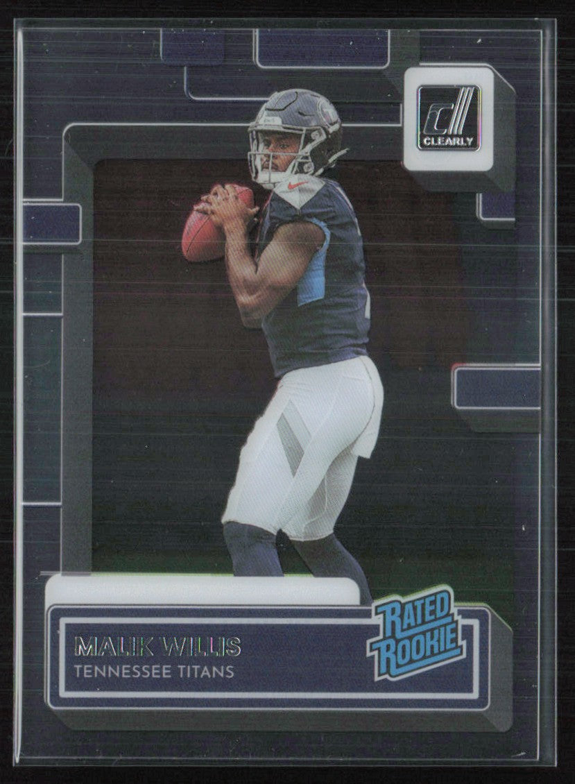 Malik Willis RC Clearly Donruss