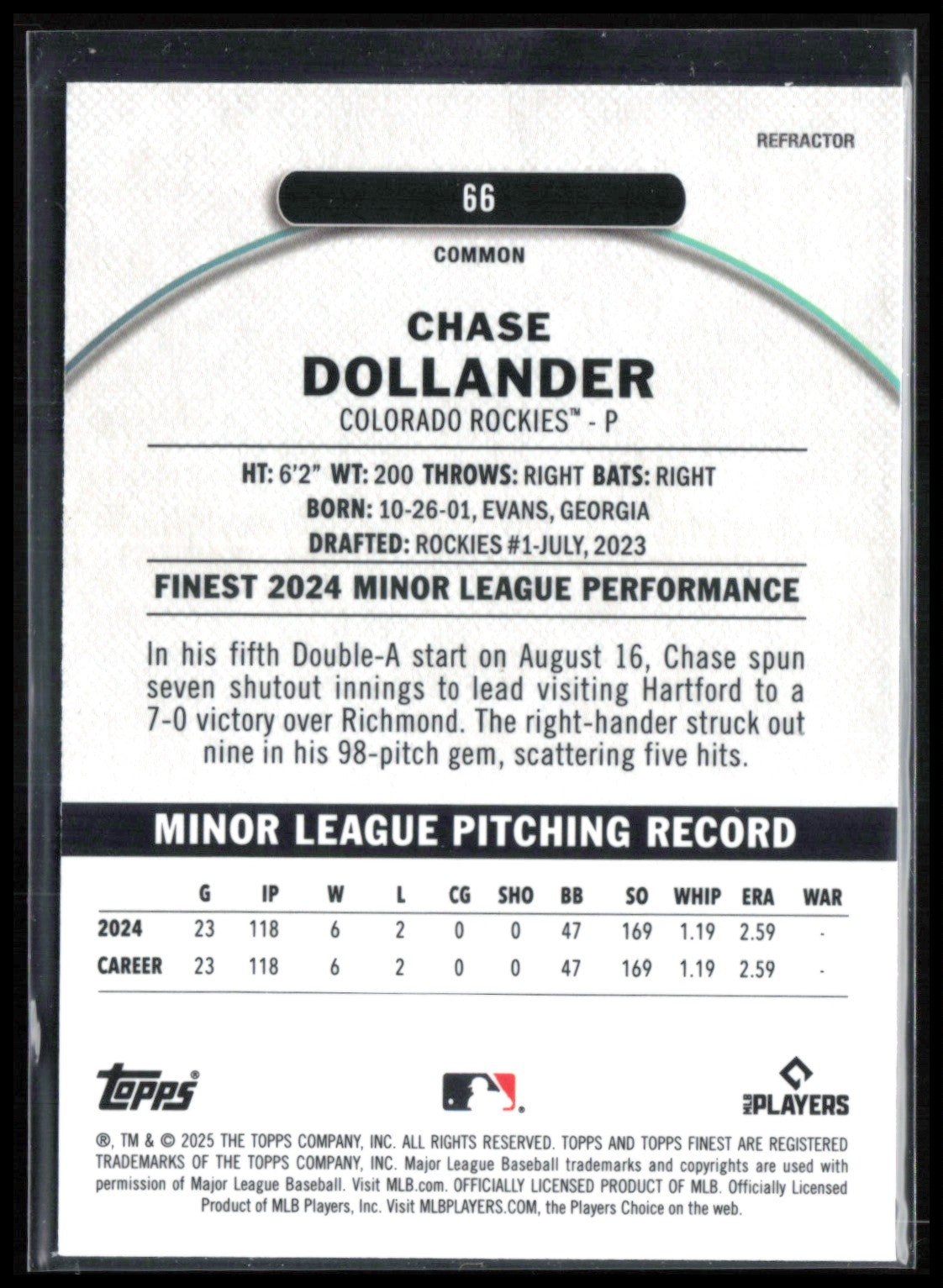 Chase Dollander RC Refractor