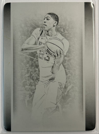 Anthony Davis 1/1 Printing Plate 2015 Panini National Treasures Collegiate