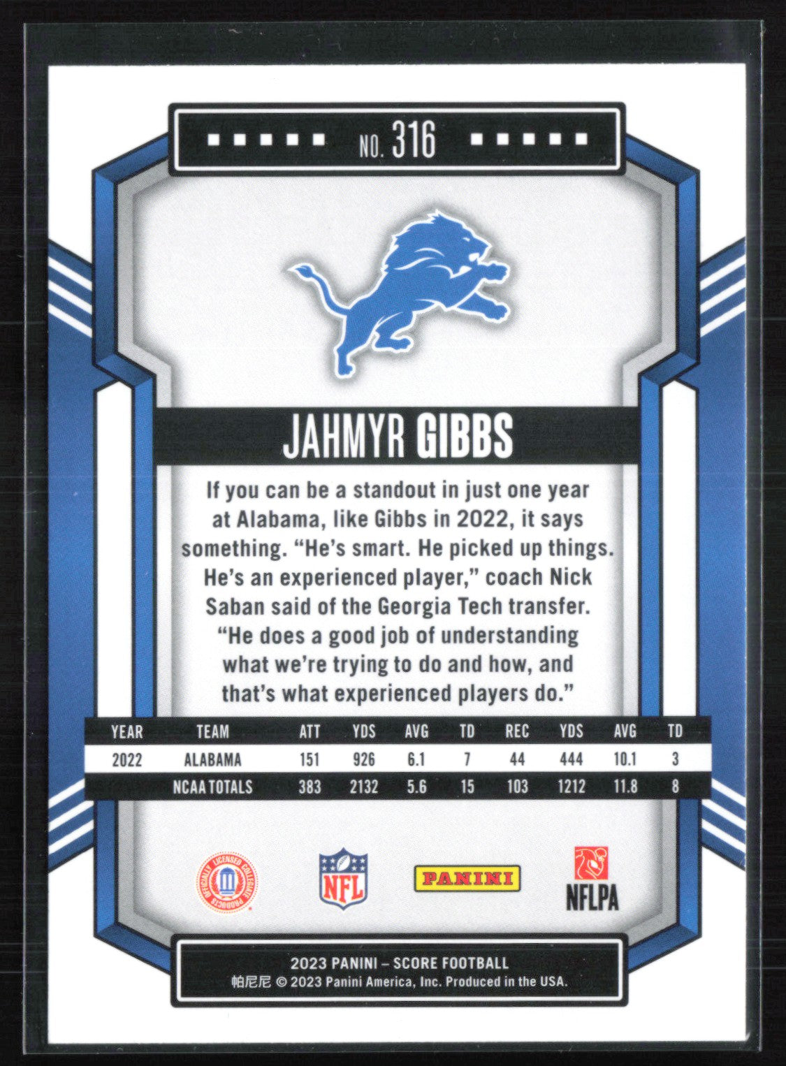 Jahmyr Gibbs RC