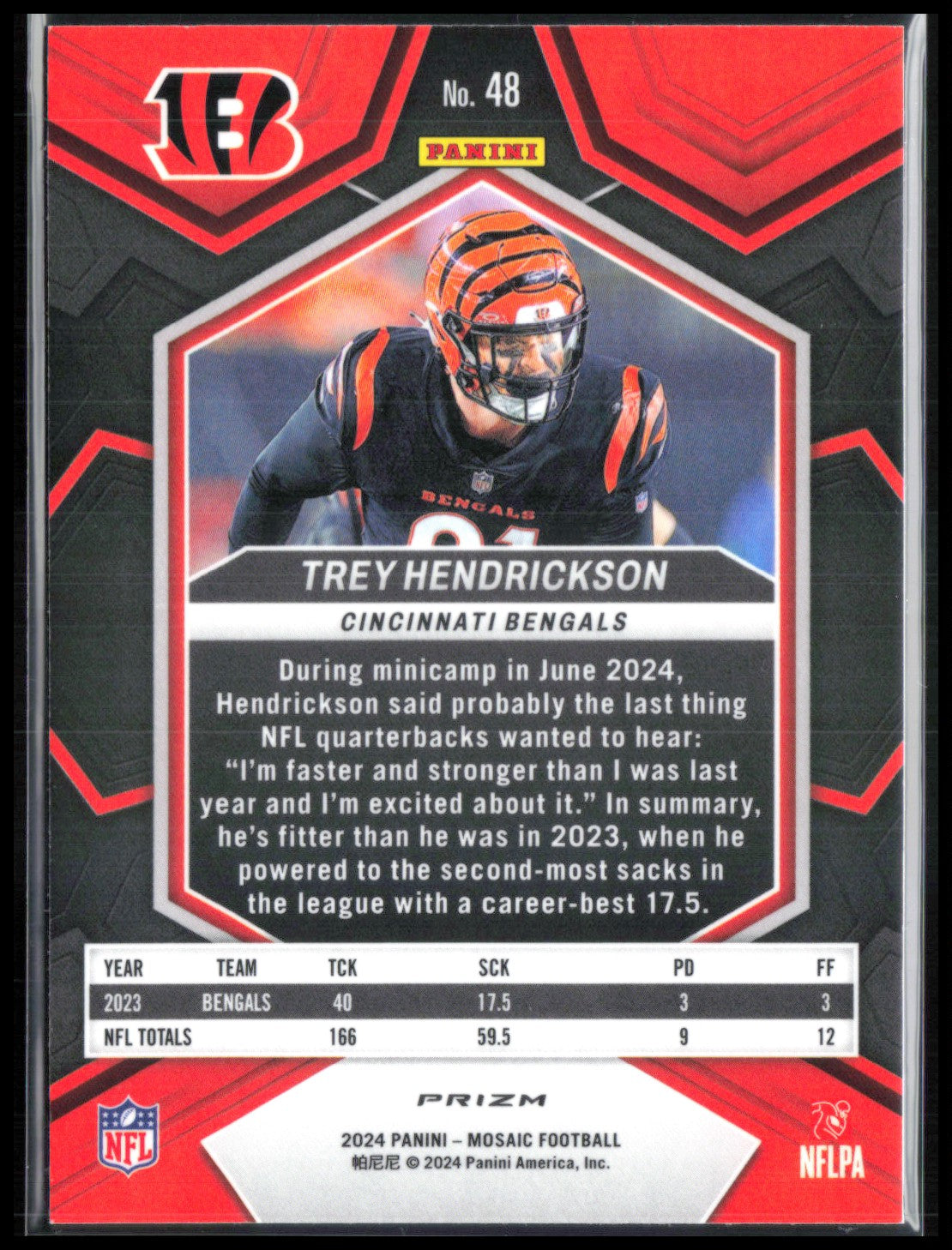 Trey Hendrickson Mosaic Prizm