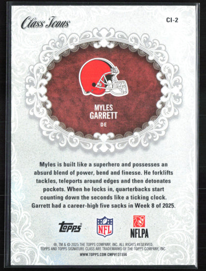 Myles Garrett Class Icons