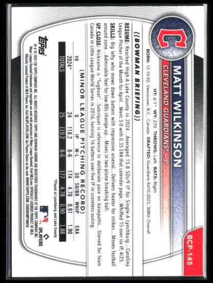 Matt Wilkinson 1st Bowman Reptilian