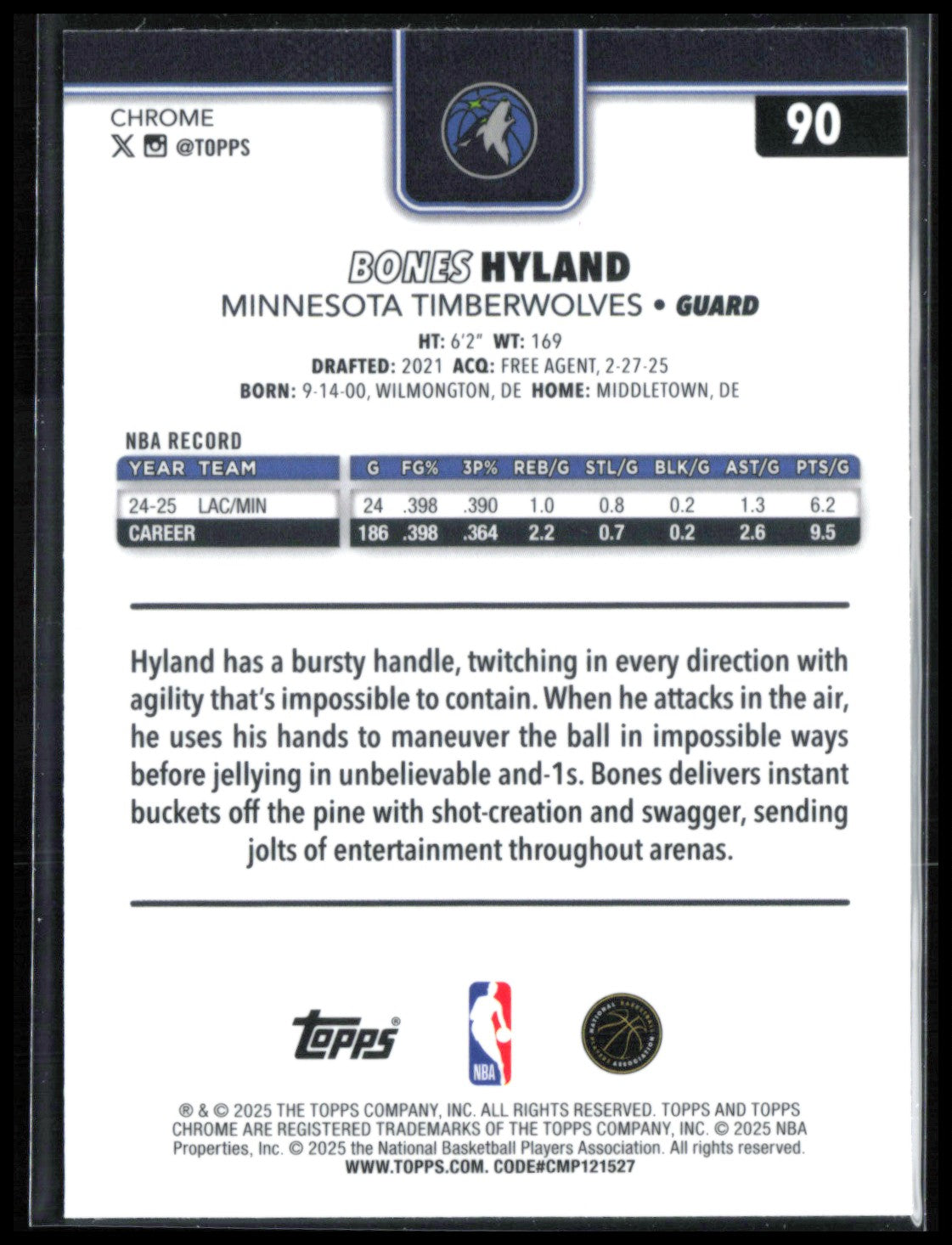 Bones Hyland Sapphire