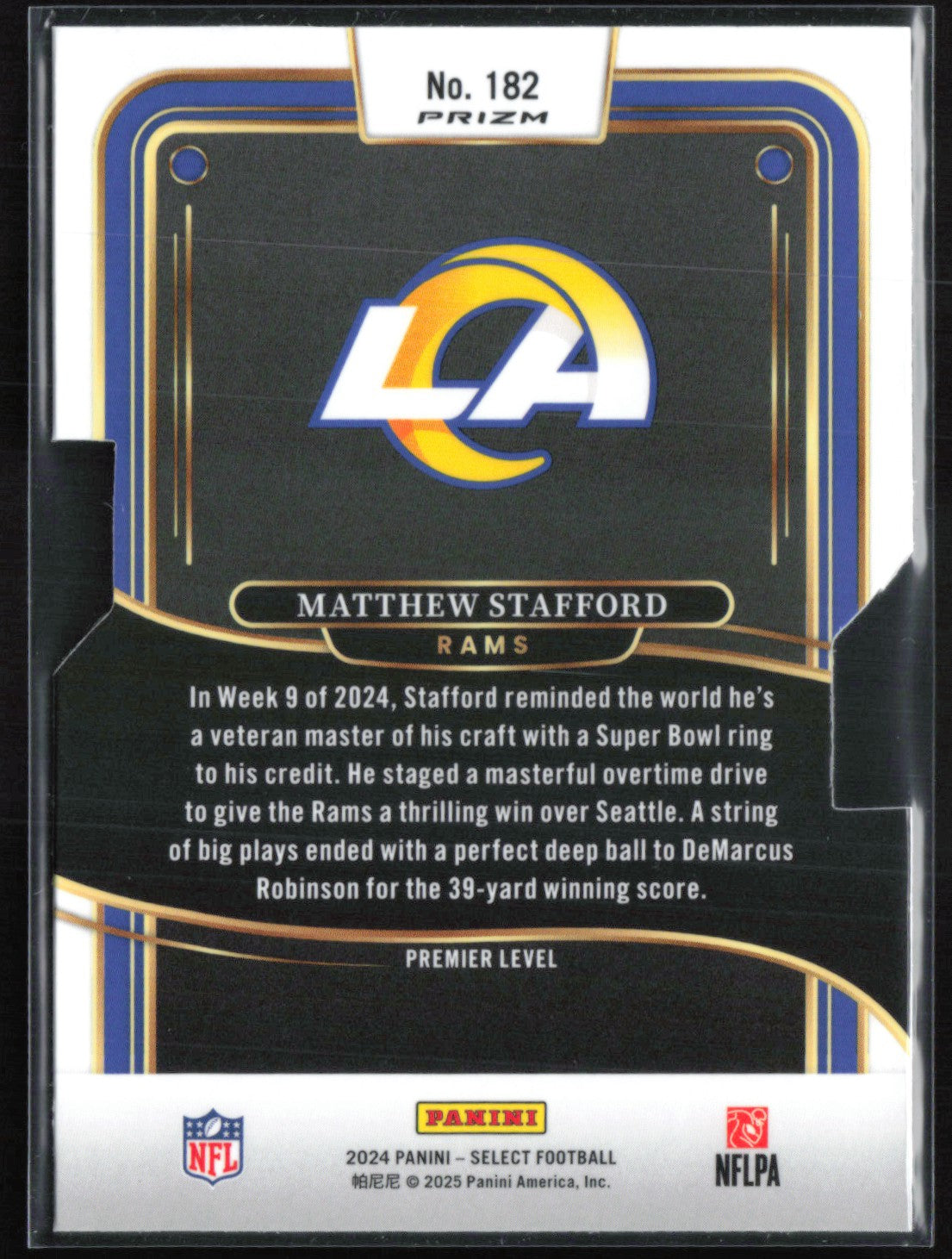Matthew Stafford Silver Die-Cut Premier Level