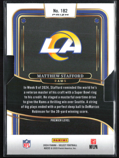 Matthew Stafford Silver Die-Cut Premier Level