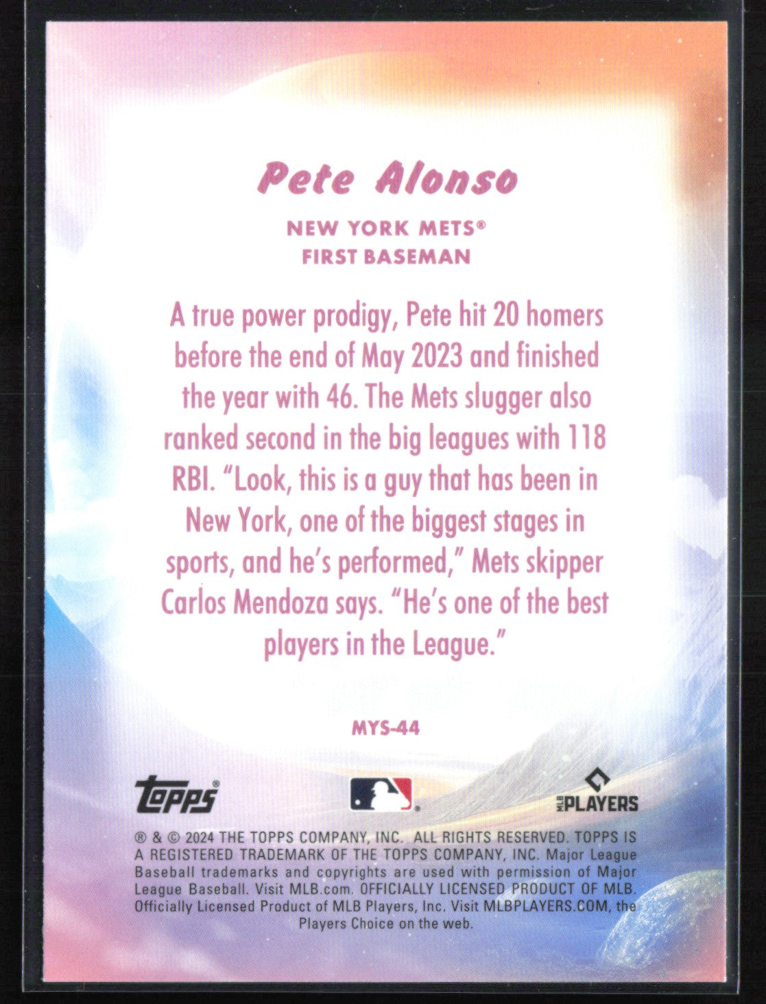 Pete Alonso Mystical