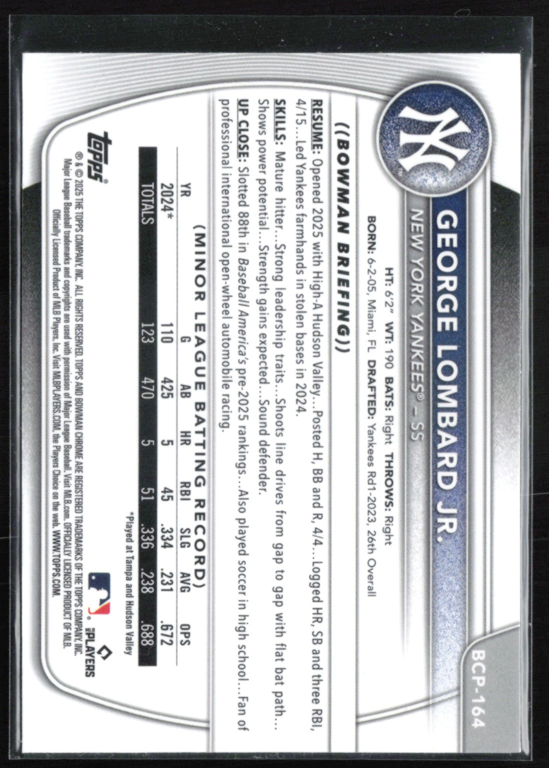 George Lombard Jr. Prospects Mojo